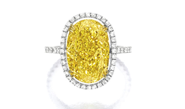 6.5ct Fancy Yellow Diamond Ring
