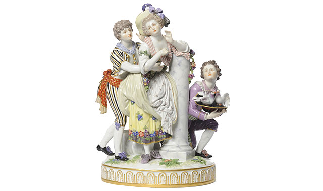 meissen porcelain figural group